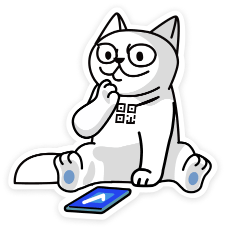 cat with sell phone