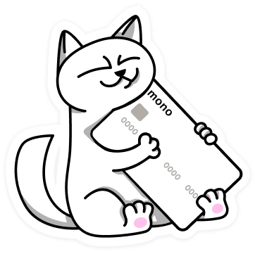 cat holds card